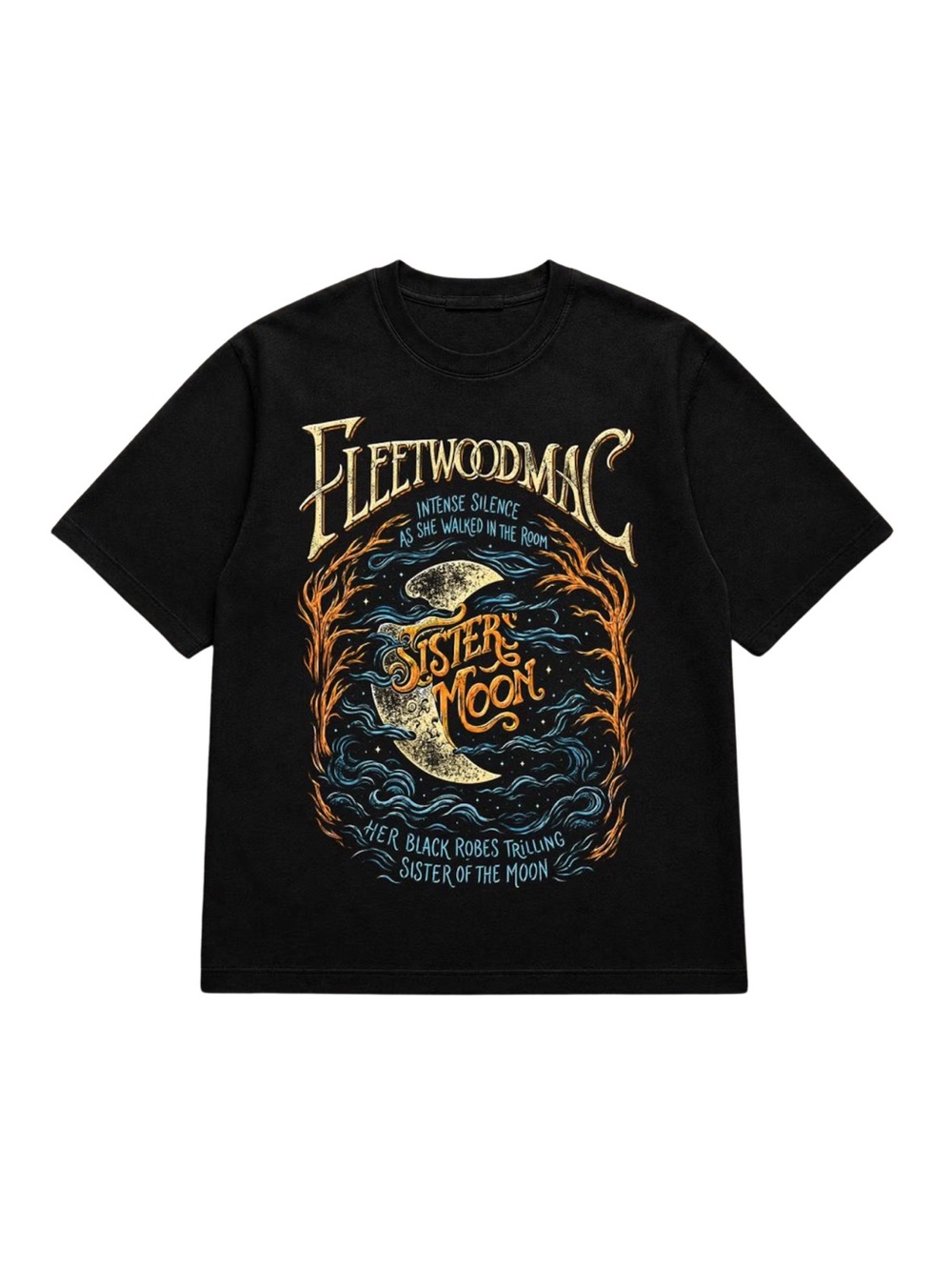 Gildan Fleetwood Mac Black 'Sister Moon' Graphic Tee